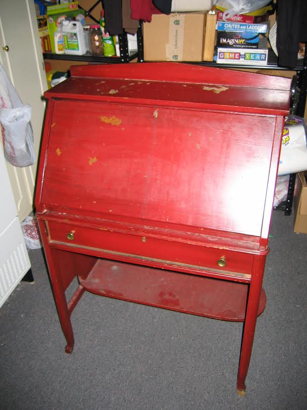 red desk